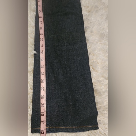 J. CREW Darkwash Lowrise Some Stretch Bootcut Size 28Rx32 Denim Blue Jeans EUC - Picture 6 of 7